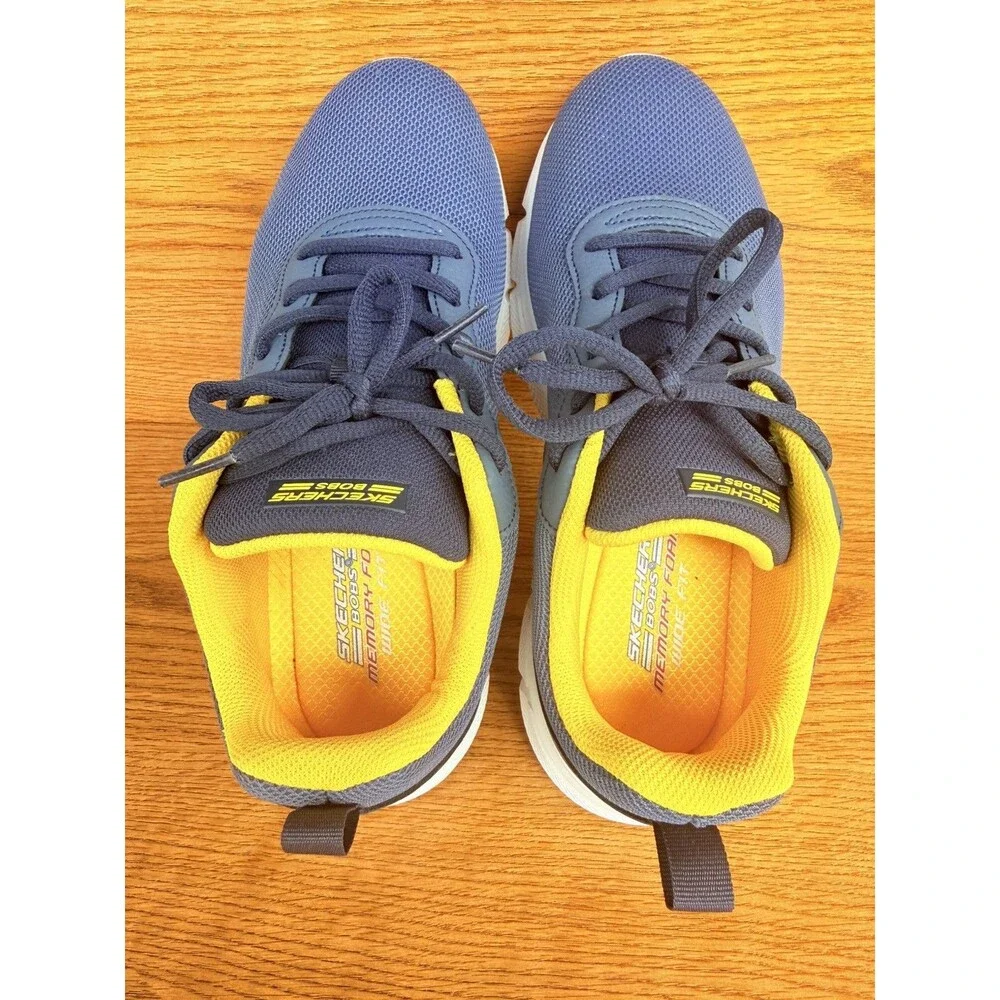 Skechers Men’s Bobs Memory Foam Sz 8.5 men’s 118109 Wide Navy